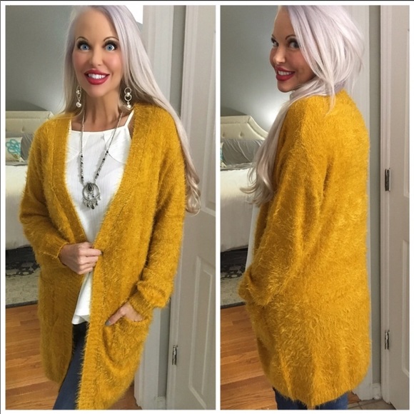 ❤️LAST! Fuzzy Faux Fur Soft Open Pocket Cardigan! - Picture 2 of 4